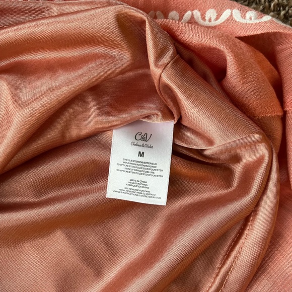 NWT Chelsea and Violet Tangerine Embroidered Long Sleeve Dress Size Medium - Picture 9 of 9